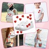 Pack of 12 heart patches for iron-on, red heart iron-on