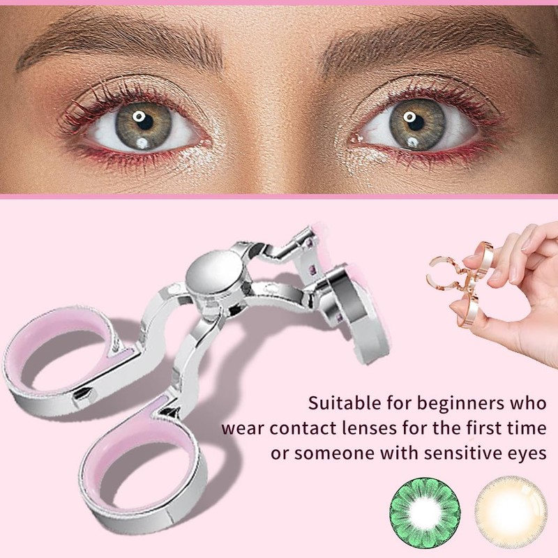 iGeyzoe Contact Lens Wearing Aids, Portable Contact Lens Eyelid Stretcher,