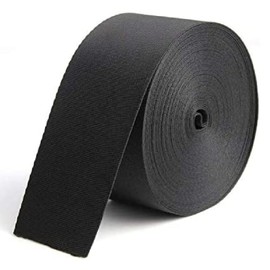 LIUSM 10 Yard Nylon Webbing Strap,Black Durable Flat Straps for Outdoor/DIY Repair (2 inch)