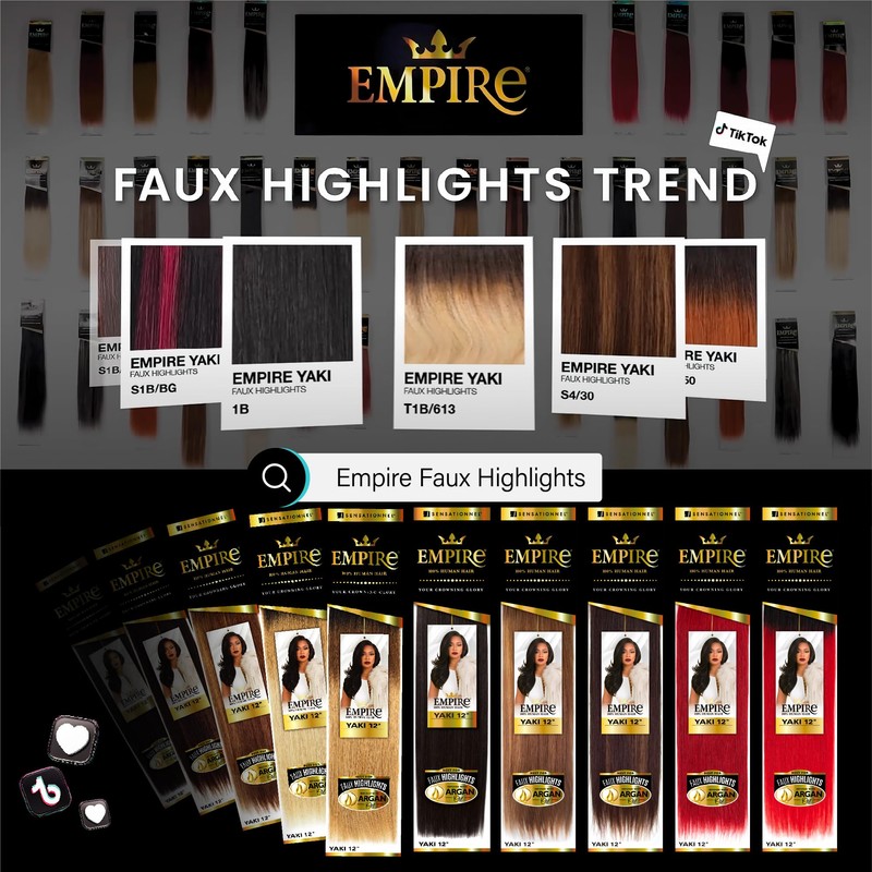 Sensationnel Empire yaki human hair - Tangle Free Weaving for