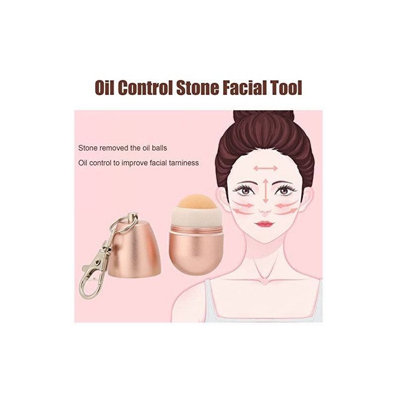 Rodillo facial de piedra volcánica absorbente de grasa