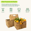GREEN ALLUVIUM Stackable Wicker Pantry Baskets For Organizing - Bulrush