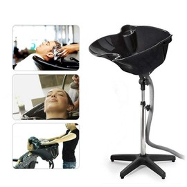 Shampoo TBVECHI Shampoo Bowl Hair Sink Basin Beauty Salon Barber Spa Equipment Hairdresser Hair Treatment Bowl Black