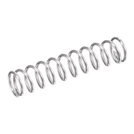 sourcing map Pack of 20 Compression Springs 304 Stainless Steel 9 mm OD 1 mm Cable Size 9 mm Compressed Length 40 mm Free Length 31.4 N Load Capacity Silver Tone