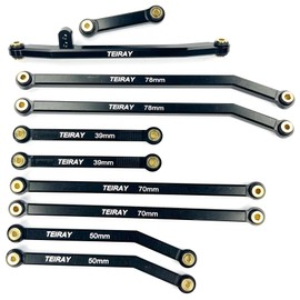 TEIRAY SCX24 Links Upgrades High Clearance RC Crawler Car Steering Rod Tie for SCX24 Gladiator 1/24 RC Crawler Car Axial AXI00005 10PCS (Black)