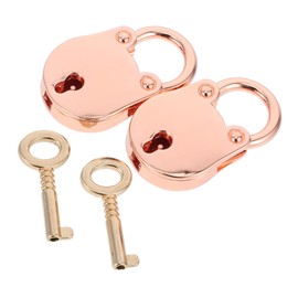 Operitacx 2Set Small Metal Luggage Locks with Keys for Handbags Jewelry Boxes and Suitcases Versatile Travel Security