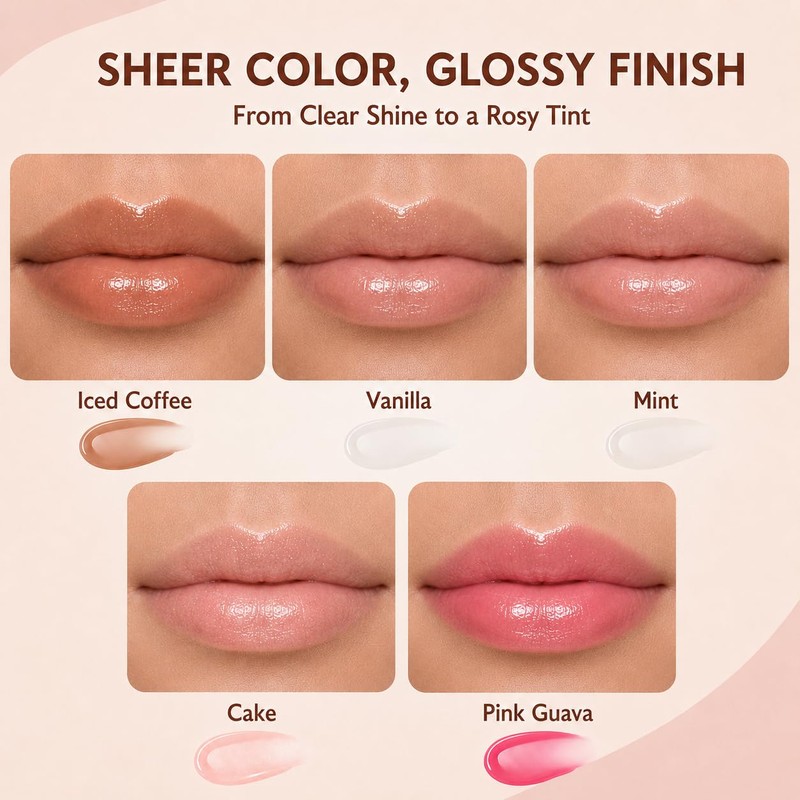 5 Pack Summer Special Lip Balm Butter Set, Tinted Lip