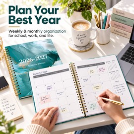 2026–2027 A5 Planner for Weekly & Monthly Planning – Spiral Calendar Organizer with Notes for School, Office & Daily Schedules