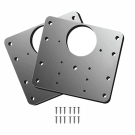 Cakuuma Cabinet Hinge Repair Plate Kit - Classic Style, Stainless Steel, Unfinished, 2 Pack