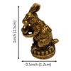 Purpledip Rare Miniature Brass Figurine Bunny Rabbit: Collectible Statue With