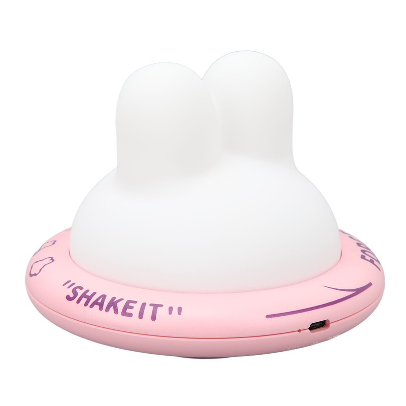 Cute Bunny Night Light Rechargeable 3 Levels Warm Light Soft