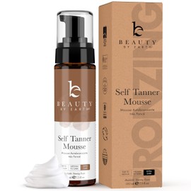 Self Tanner Mousse - USA Made with Natural & Organic Ingredients, Self Tanning Mousse Foam for Ultra Dark Fake Tan, Non Toxic Sunless Tanner for Darkest Streak Free Finish & Natural Looking Tan