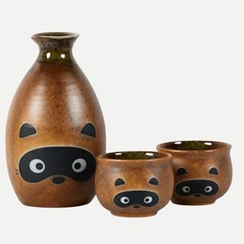Mischievous Tanuki Sake Set