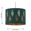 firstchoicelighting Dark Green Pendant Shade, Easy Fit Ceiling Lightshade, Fern