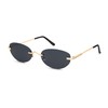 SOJOS Retro Small Oval Sunglasses Womens Trendy Rimless Sun Glasses