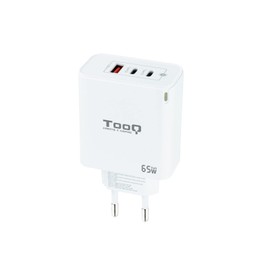 PRENDELUZ Wandladegerät GAN 65 W mit 2 USB-C/PD-Anschlüssen und 1 USB-A/QC-Anschluss, ideal zum schnellen Aufladen mobiler Geräte und Zubehör.