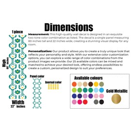 Retro Daisy Mid-Century Modern Wall Decal | Playful Retro Pattern, Bold Daisy Flowers | Perfect for Modern Decor!