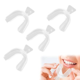 4pcs Teeth Whitening Mouth Trays/Thermoforming Mouth Guard for Teeth Grinding/Teeth Whitening Gum Shield Moldable Teeth Whitening Gum Shield for Teeth Whitening Grinding Protecting
