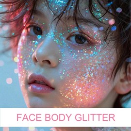 Christmas Body Glitter - Stocking Stuffers for Kids, Sequin Face Hair Makeup for Party Rave Festival, Christmas Gifts for Adults (Mermaid Glitter)