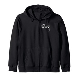 Dr. C XXV beide Logos weiß Kapuzenjacke