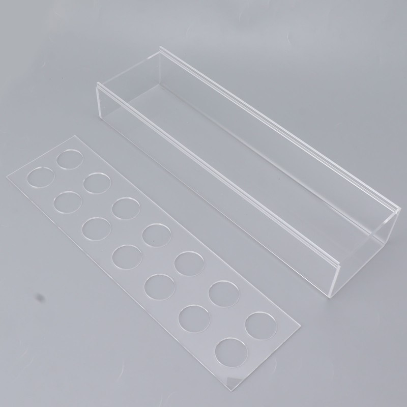 Clear Acrylic Vase Rectangular Elegant Centerpiece Flower Vase for Home