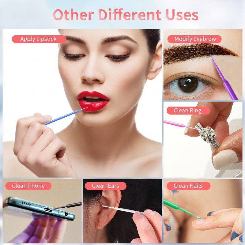 200PCS Disposable Applicator Brushes, Annhua Application Brushes for Makeup, Eyelash