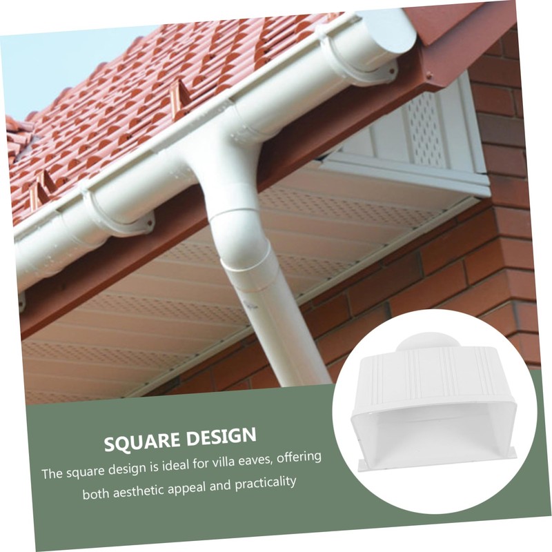 KONTONTY Square Rainwater Collection Module for Downspout PVC Diverter for