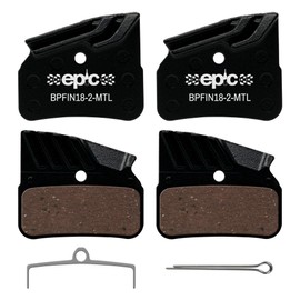 epic Disc Brake Pads with Cooling Fins | Fits N03A, N03A-RF, N04C, N04C-MF | Shimano SLX, XT, XTR Compatible | Ceramic & Metal Options | 2 Sets (Metal)