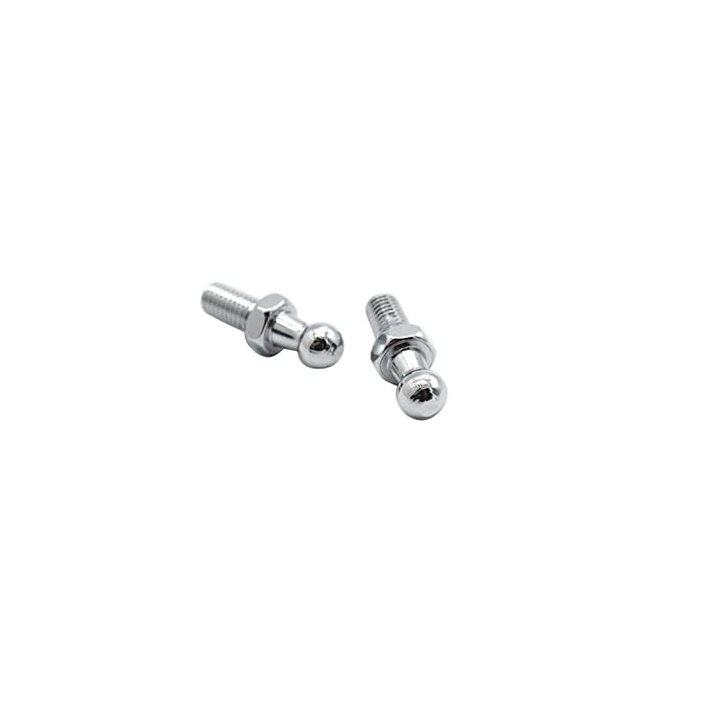 2 pcs10mm BALL STUD BOLT M8 thread Silver for gas