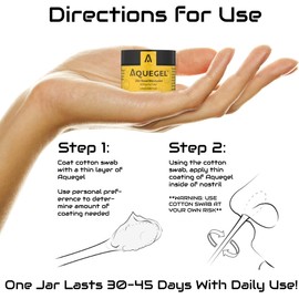 Aquegel Nasal Moisturizer + Zinc - 12-Hour Water-Based Nasal Gel for Dry Nose Relief, Soothing Nasal Moisturizer for Irritation, Crusty Nostrils, Cracked Nose, and Allergy-Related Dryness