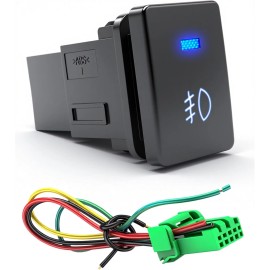 NoBrand 12v Push Button Switch Blue LED Multi-Purpose Switches Waterproof Toggle Sw