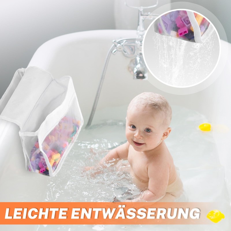 LOLYSIC Bath Toy Storage, Bath Toy Hanging Organiser Bag, 2