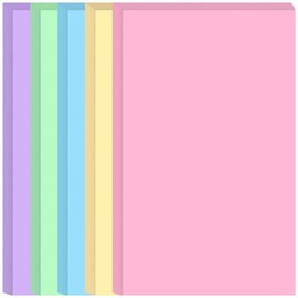 8.5" x 14" Colored Copy & Print Paper - 50 Sheets/100 Pages 5 Colors Rainbow Printer Paper, 20 lb Legal Size Colored Origami Paper in Office/School/Home