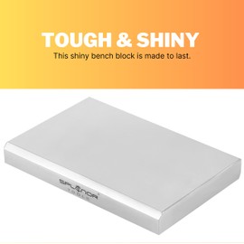 Splenor Tools Steel Large Cavity Bench Block - Flat Anvil Jewelers - Solid Metal Bench Block for Jewelry Repairing & Metal Stamping