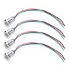 4 Sets PreWired Round LEDs Waterproof Metal 2Color Indicator Common