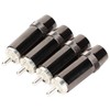 4pcs RCA Sound Plug Silver Plated RCA Male Plug Connector
