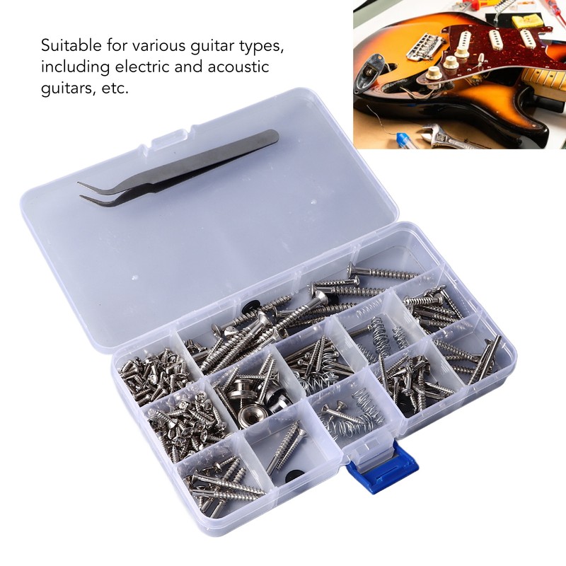 Guitar Repair Screw Kit Electric Acoustic Guitar Mounting Screws Strap