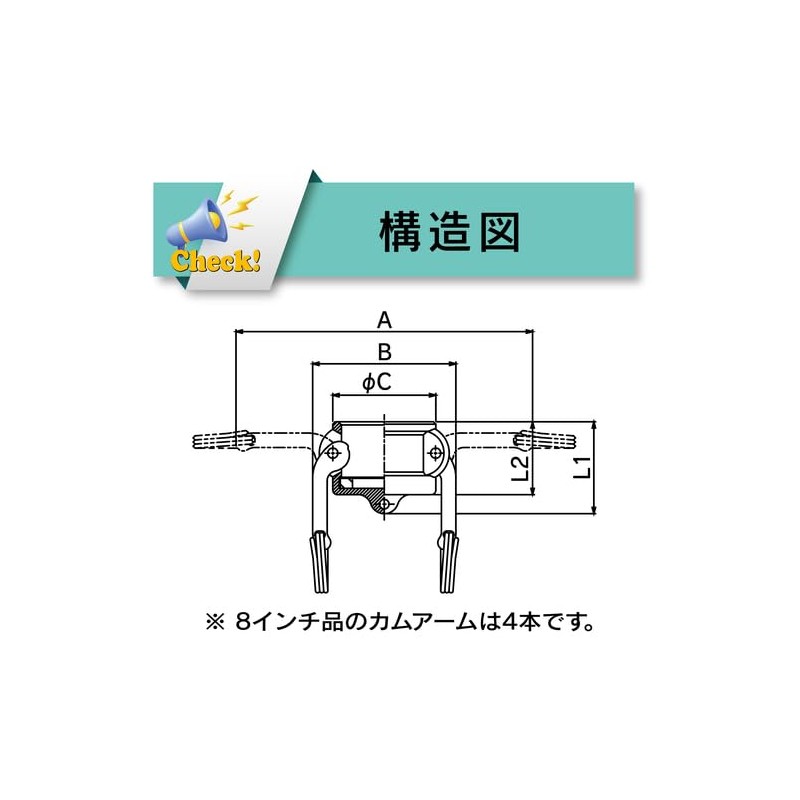 TOYOX Camlock Coupler Dust Cap 634-B-2-1/2-AL For Plant Piping and