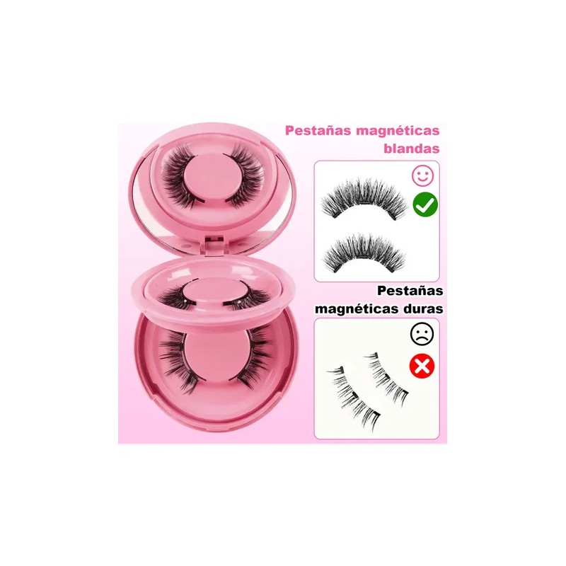 Kit De Pestañas Postizas Magnéticas Reutilizables 2 Pairs
