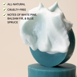 Leaf Shave | Leaf Shaving Soap Bar - All-Natural Bar Soap for Grooming and Skin Preparation for Women & Men, 1.5 oz - Spruce, 2-Pack