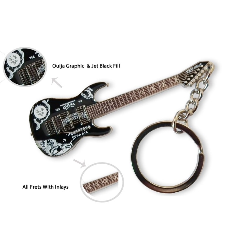 Gifticuffs Kirk Hammett (Metallica) Replica guitar keychain - Black Ouija