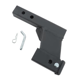 TJHSM 7/9In Extension Length Trailer Hitch Receiver Extender 2 Inch Shank with 5/8 Hitch Pin Replacement for 2 Inch Receiver 7500lbs Capacity