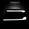 DRL LED Strip Tube Bar Chrome Housing Crystal Headlights Signal