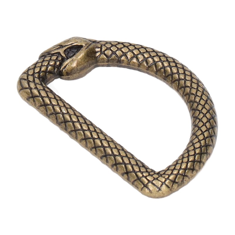 20Pcs Metal D Rings Snake Pattern Wear Resistant Metal Rings