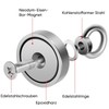 Powerful Magnet Fishing Kit Single Sided Pulling Force Earth Magnet:_Small