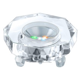 IFOLAINA Crystal LED Light Base Multicolor Changing Pedestal Color Show Stand Lighted Display Plate AC Power for 3D Glass Art Octagon Light Base