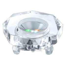 IFOLAINA Crystal LED Light Base Multicolor Changing Pedestal Color Show Stand Lighted Display Plate AC Power for 3D Glass Art Octagon Light Base