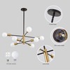 KAISITE Modern Sputnik Chandelier - 8-Light Ceiling Light Fixture Height