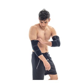 2x professional Ellenbogen Bandage. Bandage zur Schmerzlinderung von Tennis und Golferellenbogen. Sofortige Schmerzlinderung bei Sehnenentzündung und Arthritis. Bandage für Stützt Gelenk (M)