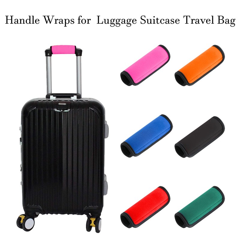 2 Pack Luggage Handle Wraps for Suitcase, Bright Color Comfort